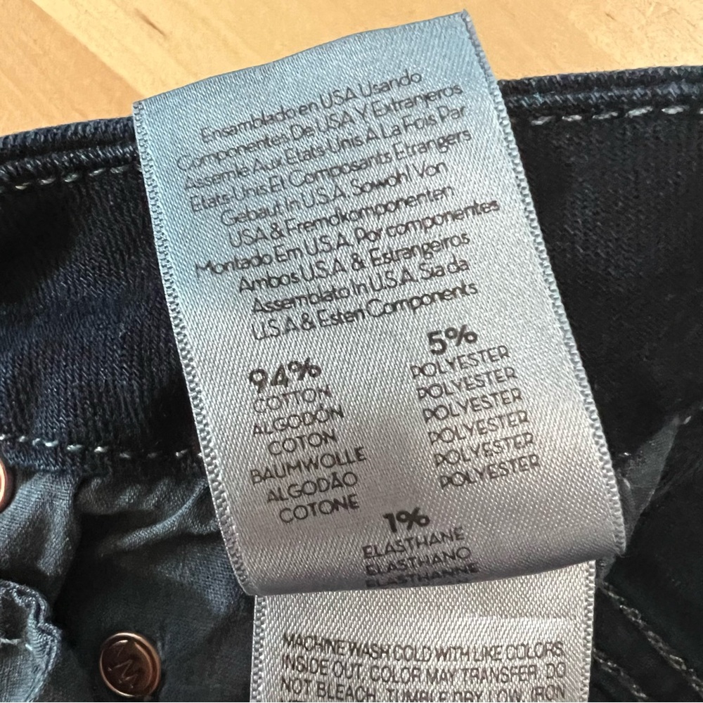 MOTHER High Waisted Jeans Dark Wash Raw Hem - Picture 9 of 9